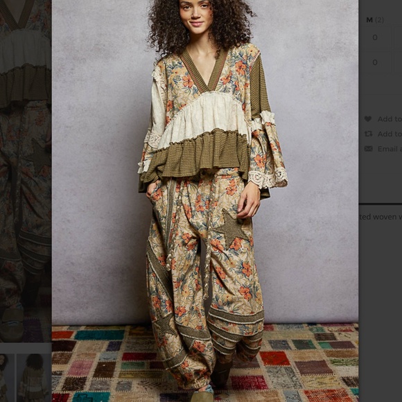 💕POL “ RUBY 3 “ POL  Jogger Pants with Cut and Sew Sweater Knit 87 - Picture 6 of 7